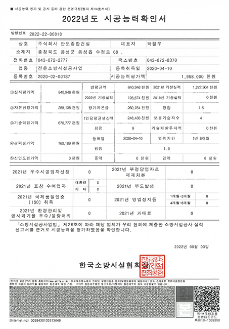 신용평가등급확인서